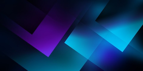 Obraz premium Glass neon block and lines abstract background 