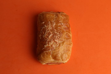 Delicious cheese bun and ham