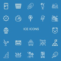 Editable 22 ice icons for web and mobile