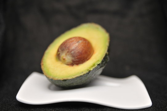 avocado on white background