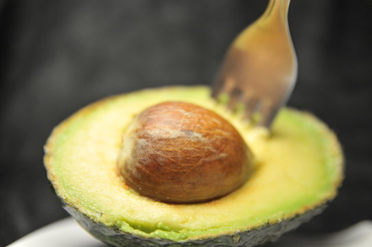 avocado on a plate