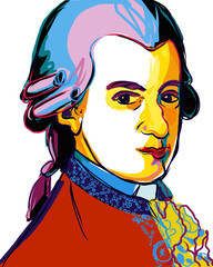Wolfgang Amadeus Mozart - obrazy, fototapety, plakaty