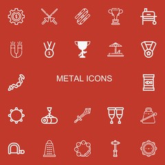 Editable 22 metal icons for web and mobile