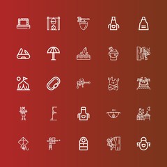 Editable 25 outdoor icons for web and mobile