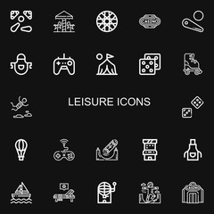Editable 22 leisure icons for web and mobile