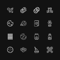 Editable 16 baking icons for web and mobile