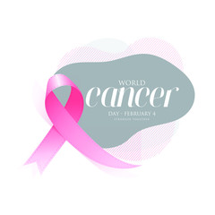 World Cancer Day, Pink Ribbon illustration