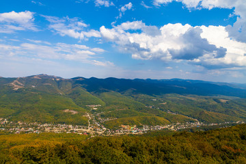 Beautiful view of the mountain peaks