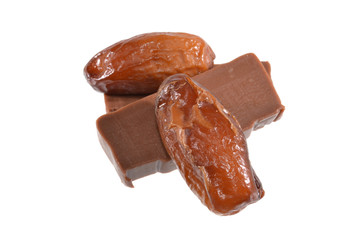 chocolate cheese isolated on white background