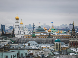 Roofs of houses in the center of Moscow