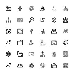 Editable 36 organization icons for web and mobile