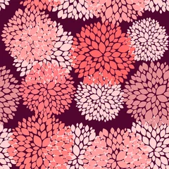 Papier peint Bordeaux Arrière-plan transparent floral en corail et bordeaux