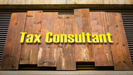 Street Sign to TAX CONSULTANT