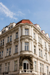 facade of old building in prague