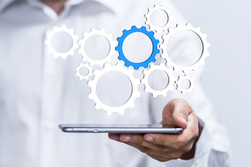 Gear With Success Concept digital.