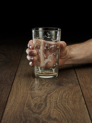 Glass hitting table