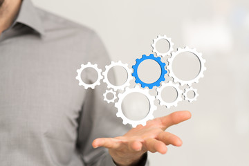 Fototapeta premium gear Technology setting concept background.