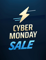 Cyber monday sale concept. Vector voucher