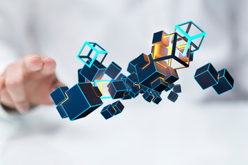 Cloud storage and Computing concept digital