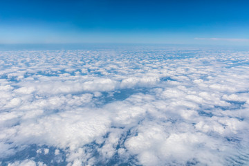 Fototapeta premium High blue sky and various shapes of white clouds