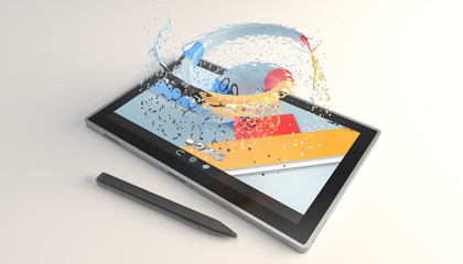 tablet with vortex screen