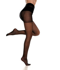 Young woman's legs with nylon tights