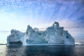 Fototapeta na wymiar Greenland Ilulissat glaciers at ocean