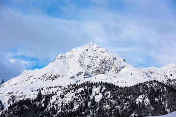 Fototapeta na wymiar Snowy Brenta Dolomites - Alps - Cima Tosa