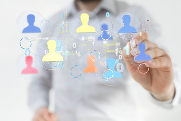 conceptual image with social connection