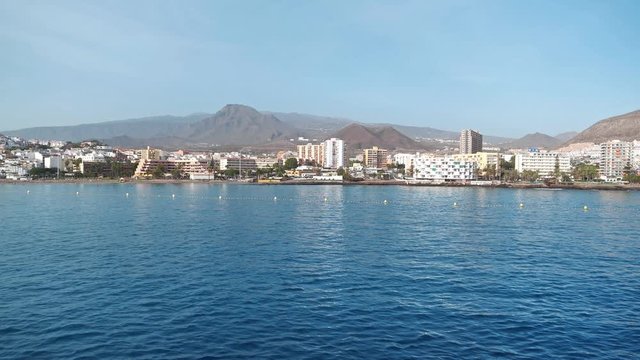 Los Cristianos town on Tenerife island, Canary islands, Atlantic ocean, Spain