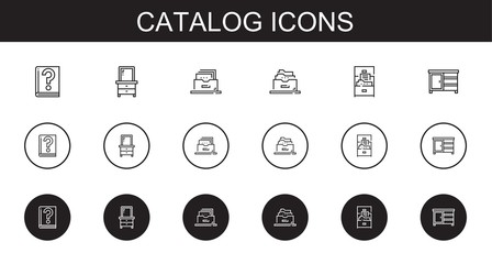 catalog icons set