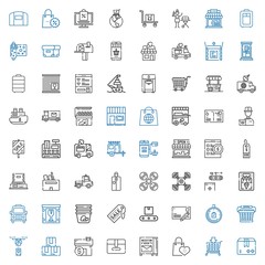 delivery icons set