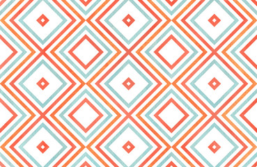 Watercolor geometrical pattern.