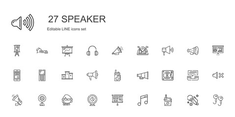 speaker icons set