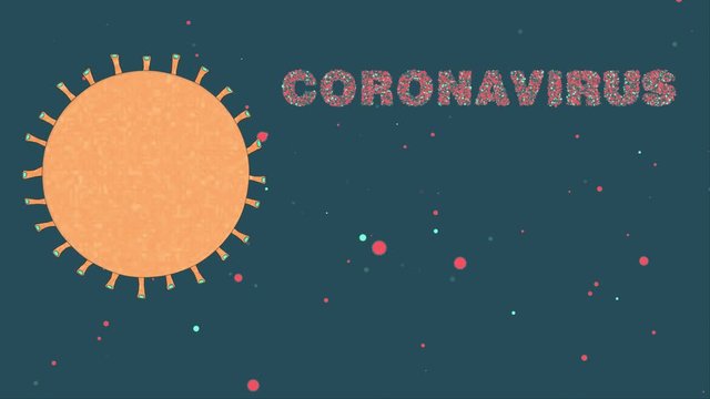 coronavirus bacterium and place for text 