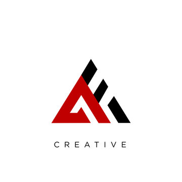 af triangle logo design vector