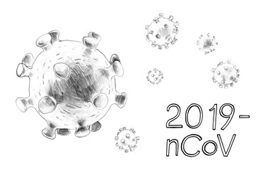 Coronavirus outbreak and influenza as dangerous flu strain cases as a pandemic medical health risk concept with disease cells.