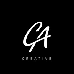 ca or ga logo design vector - obrazy, fototapety, plakaty