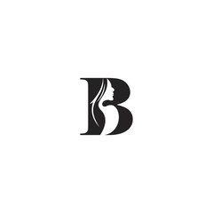 B Beauty letter logo design template
