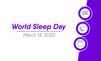 Vector illustration on the theme of World Sleep day observed on March 13th