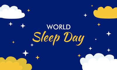 Obraz na płótnie Canvas Vector illustration on the theme of World Sleep day observed on March 13th