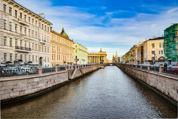 Canal Gribobedov. Urban View of Saint Petersburg. Russia.