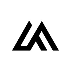 lm triangle logo design vector