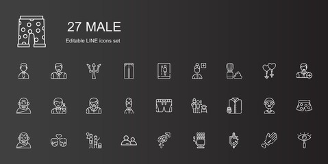 male icons set