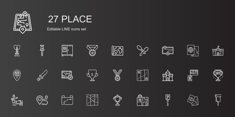 place icons set