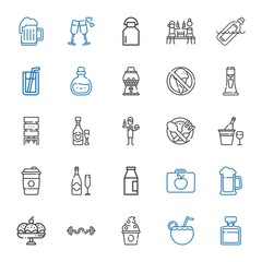 beverage icons set