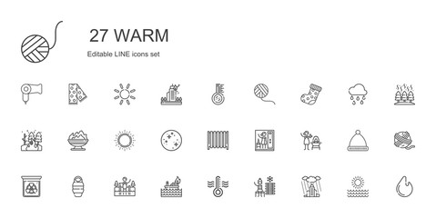 warm icons set