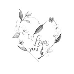 Beautiful watercolor spring flower art background illustration