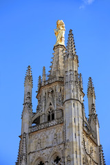 Top of the spire of the beautiful St. Andre Cathedral which is from the 12th and the 14th century &...