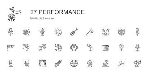 performance icons set